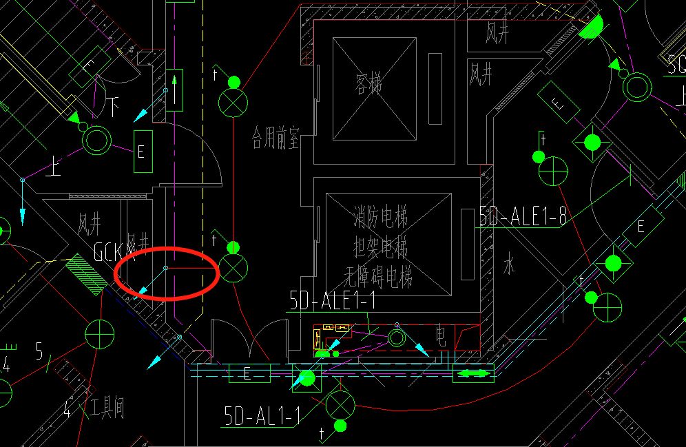 建築電氣設計圖紙中,常見的引上引下符號怎麼理解?新人必備知識_平面