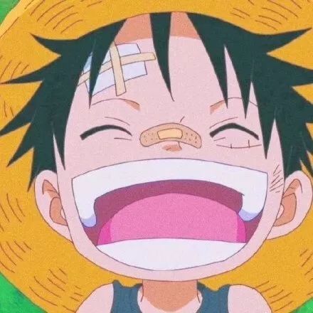 动漫二次元头像草帽男孩の治愈系微笑