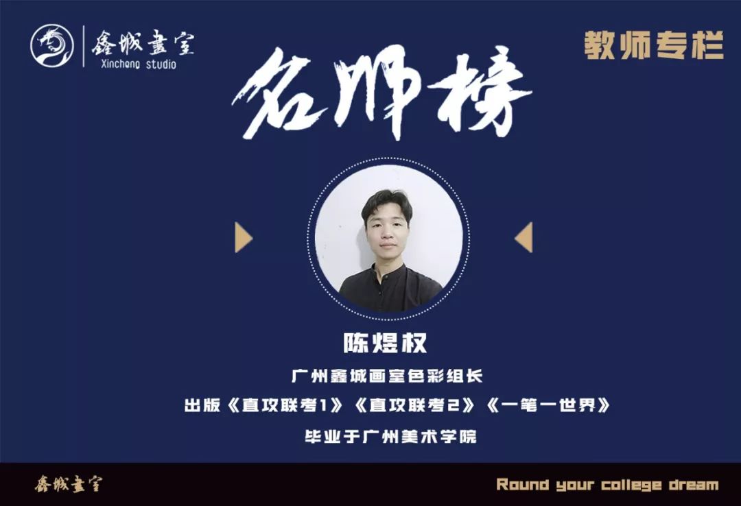 陈煜权2019届广州美术学院探花导师2019年广东联考268分全广东榜眼