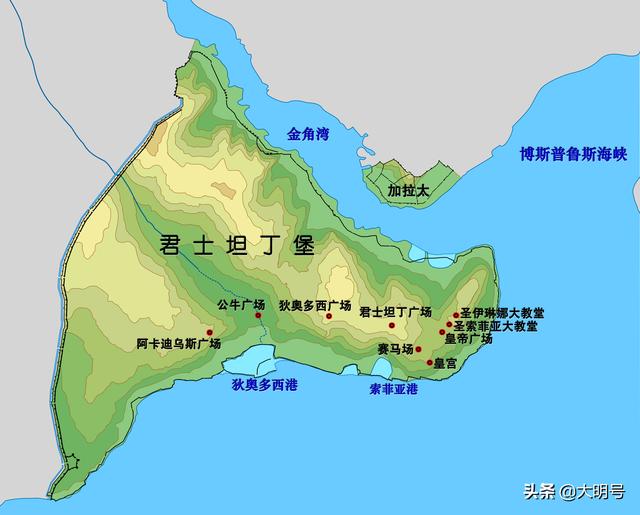 君士坦丁堡地图平面图图片