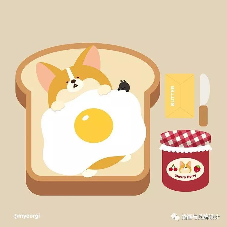 插画丨韩国插画师的100只肥萌小甜狗可爱到爆好想对它动手动脚