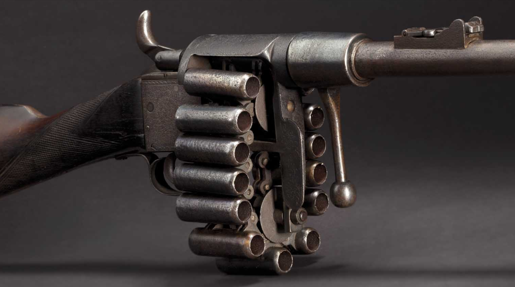 [奇葩枪械谈]转轮和大栓的神奇结合,1854年的14响转链步枪