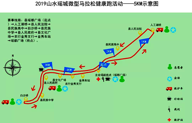 2019首届金秀山水瑶城微型马拉松健康跑即开赛
