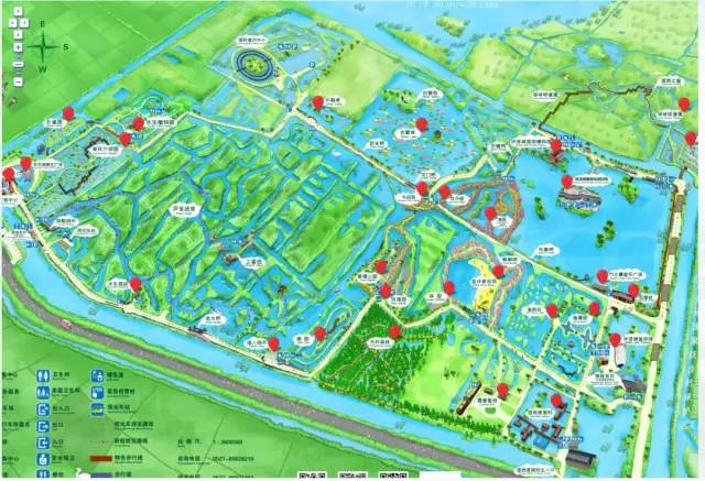 洪泽湖湿地公园导览图图片