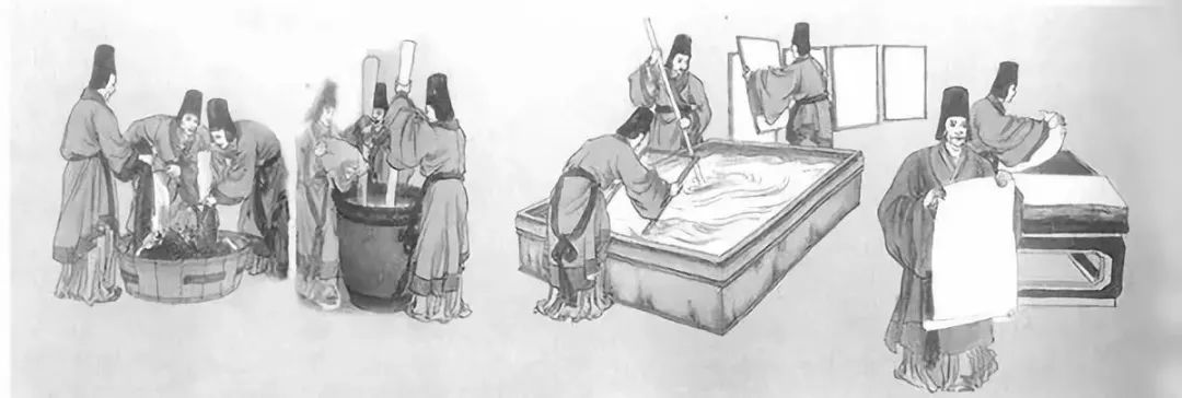 古代造纸法图片