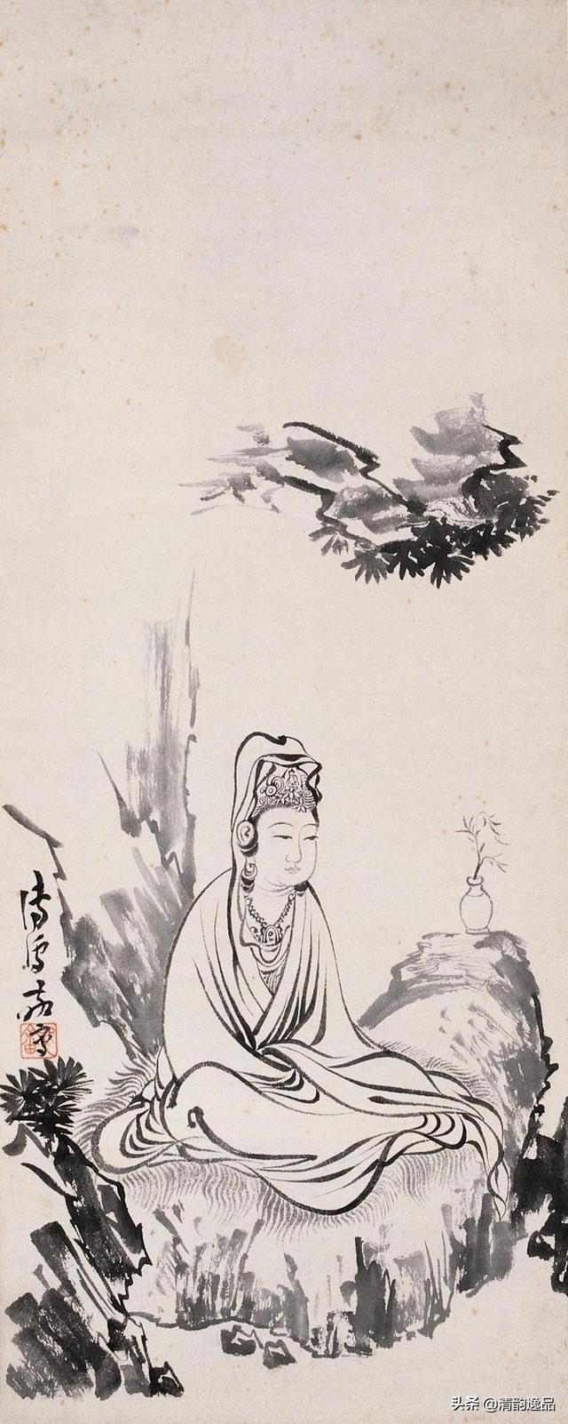 溥心畲人物作品欣赏