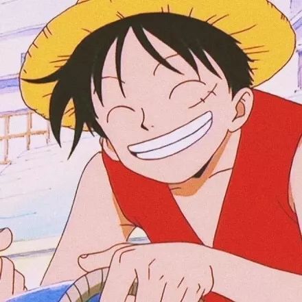 动漫二次元头像草帽男孩の治愈系微笑