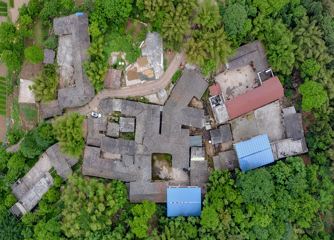 航拍仁寿禾加镇春意盎然美如画