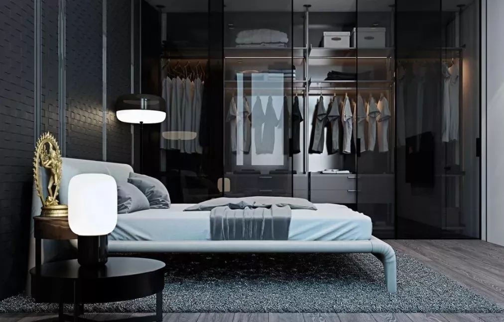 【家装】玻璃衣橱竟然这么美,瞬间让卧室变得高大上!