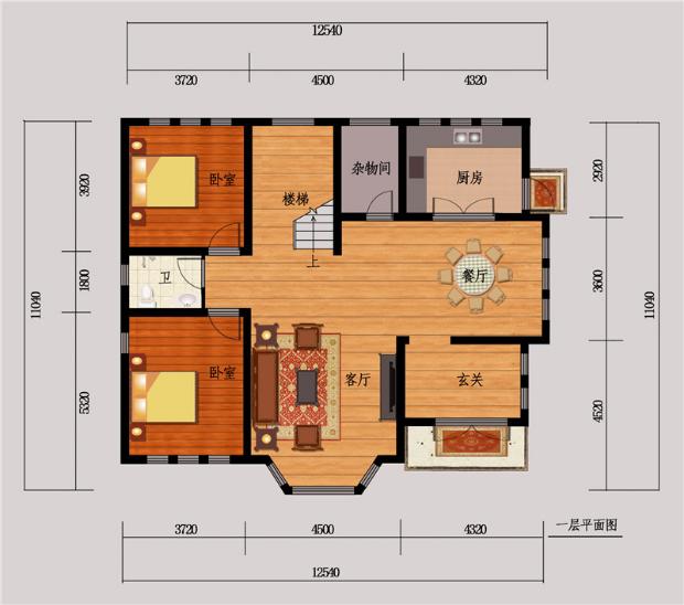 4套二層農村建房圖紙方正戶型大氣實用我卻還是更愛l型小院