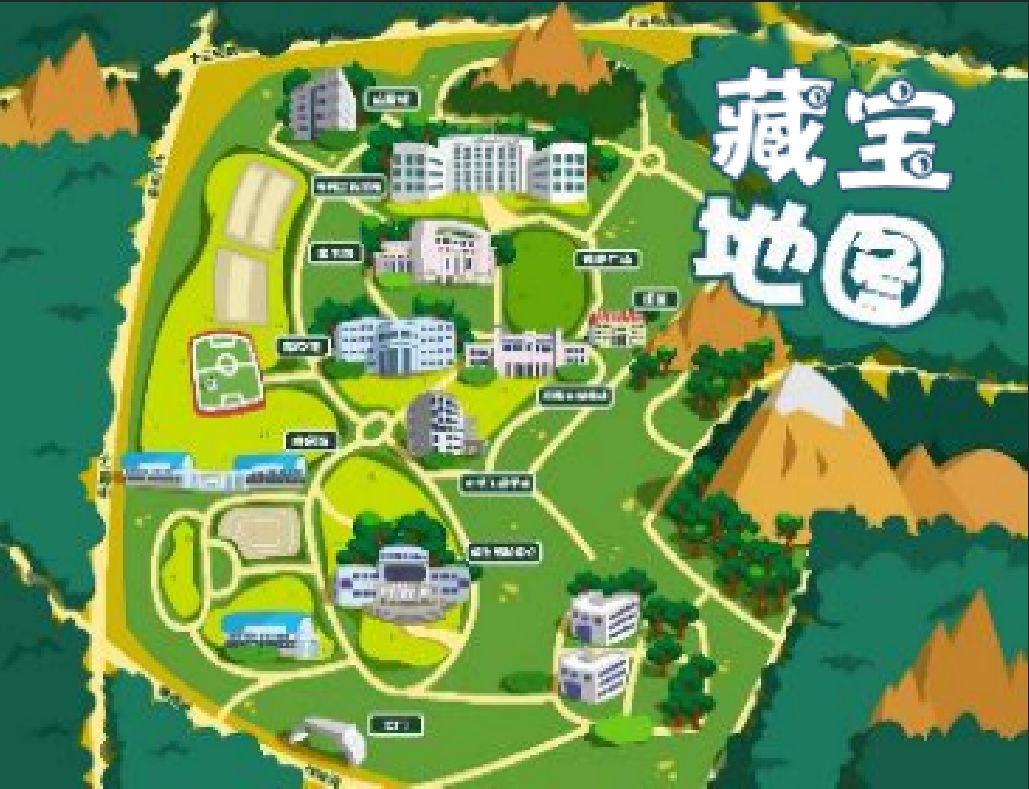 活動公園各點位設置遊園尋寶打卡點,客戶憑藉手繪地圖參與尋寶(尋找