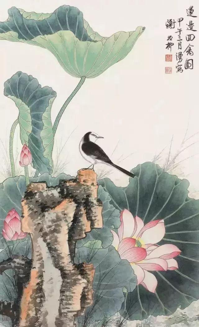 小荷才露尖尖角赏心悦目的国画荷花作品欣赏