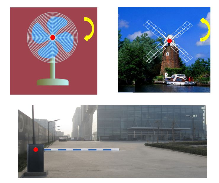 使学生感受到旋转就在我们身边,既建立起新旧知