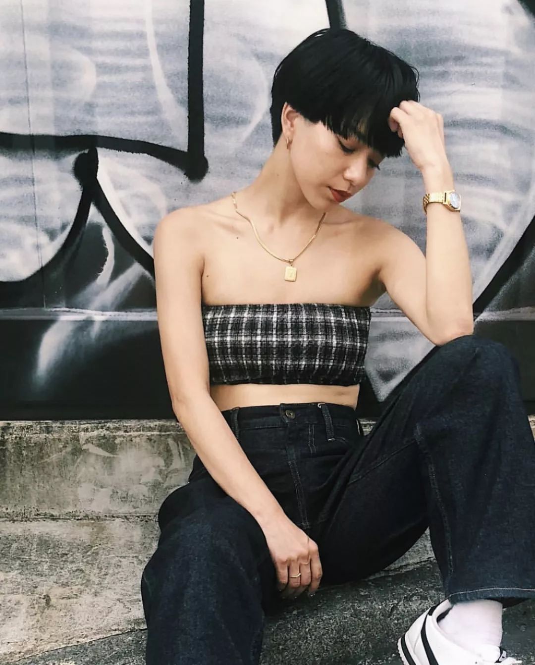 日系不只有小清新这个短发妹子的原宿中性风酷毙了