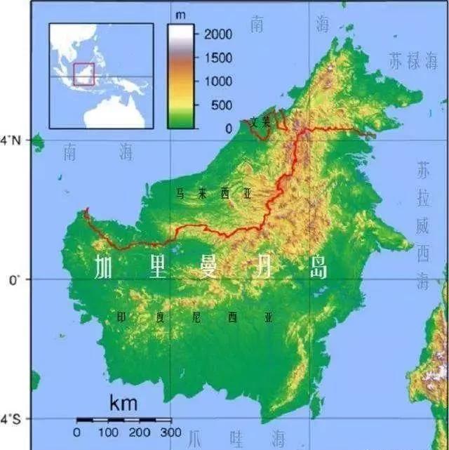 加里曼丹岛行政区划图图片