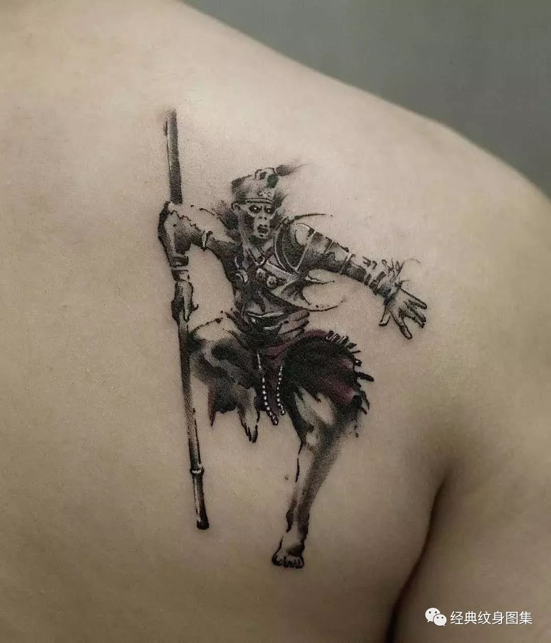 中国水墨风纹身素材