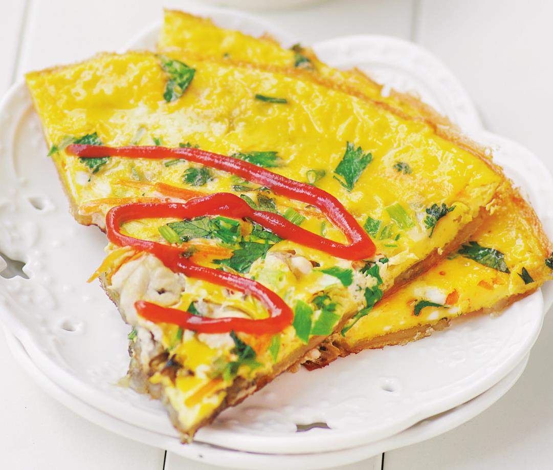 台湾小吃蚵仔煎在家也能轻松做,外脆里嫩一口鲜,一点都不难