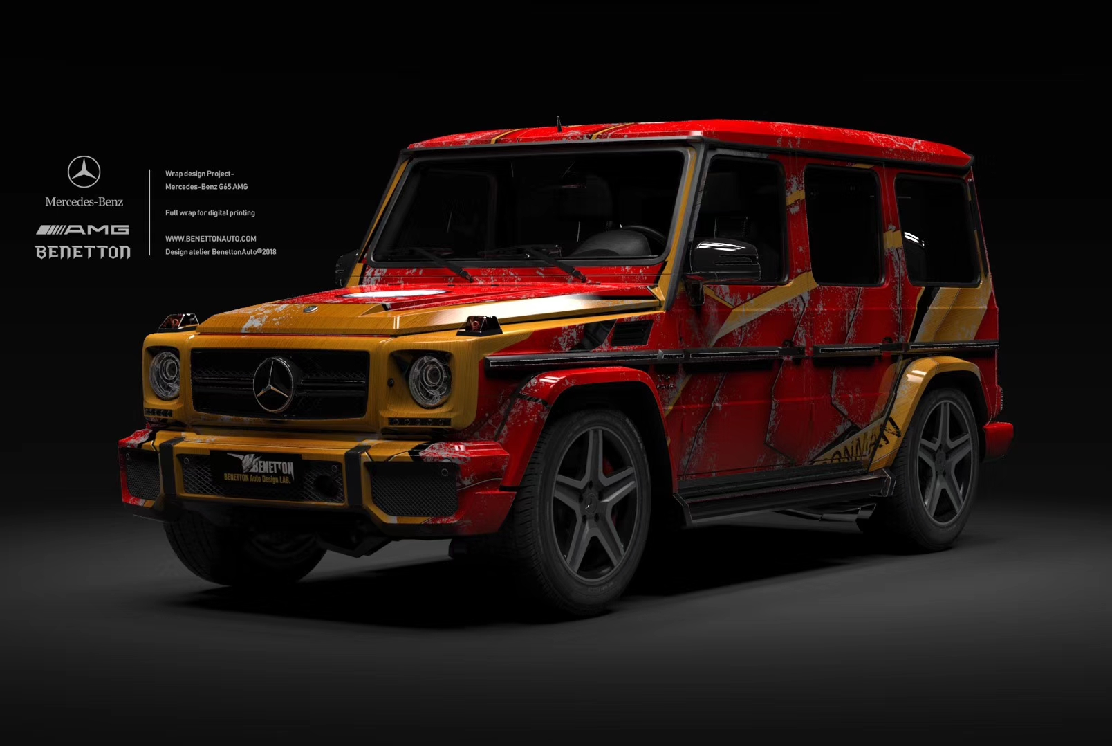 400万奔驰g65现街头bentton彩绘赋予它的强悍让你不能侧目