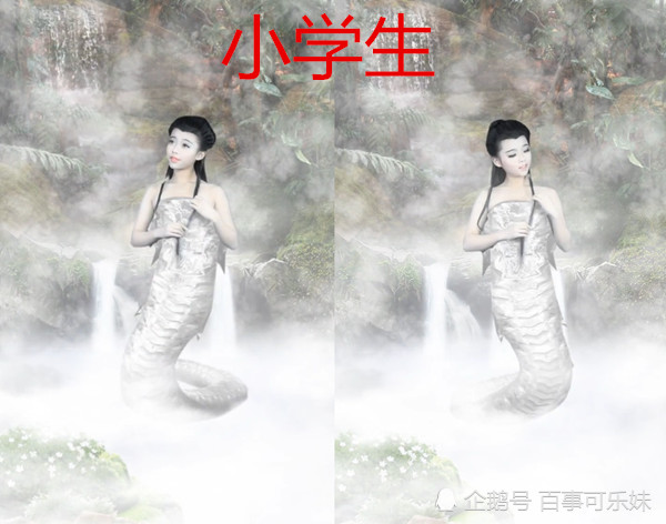 cos小青白蛇小学生vs初中生看到图4许仙连夜跑了