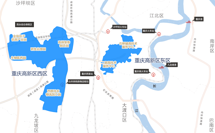 重庆高新区地理位置图片