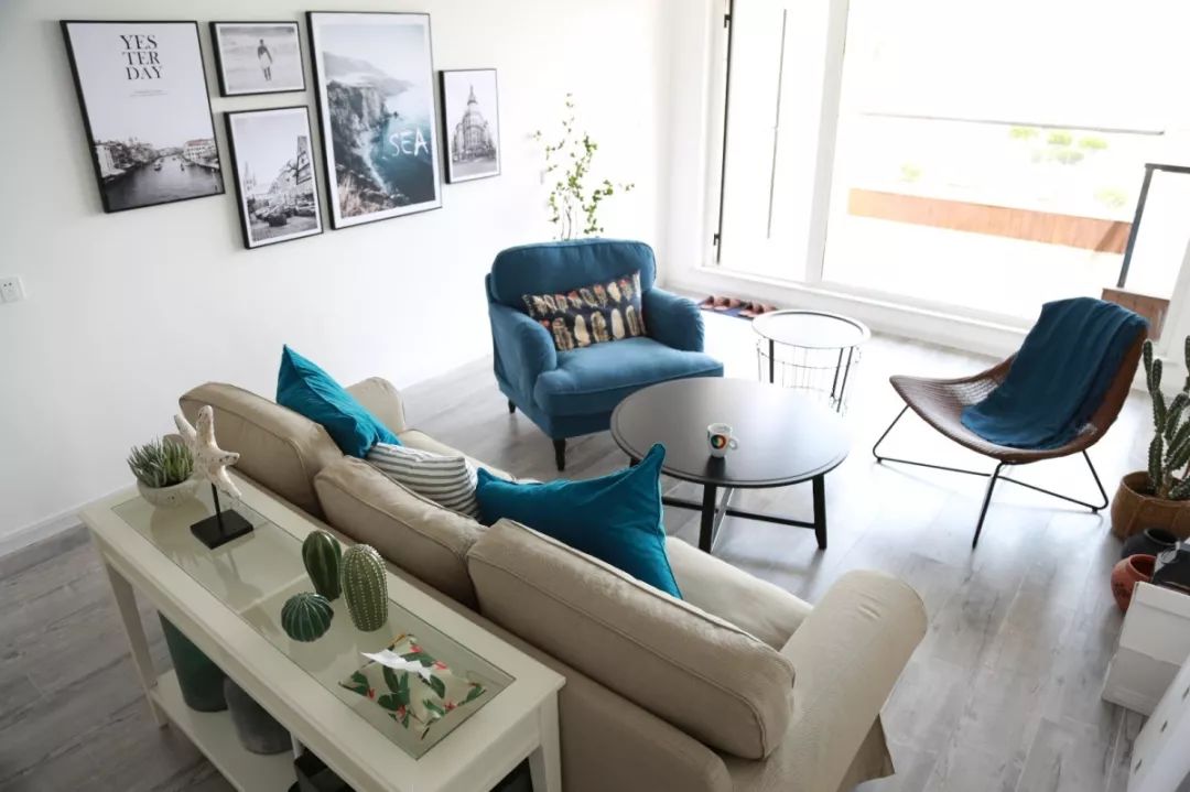 威海室内设计:伴月湾小区116平地中海风格装修