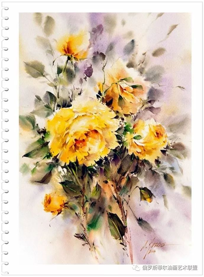 色彩斑斓伊朗画家mohammadyazdchi花卉水彩画欣赏