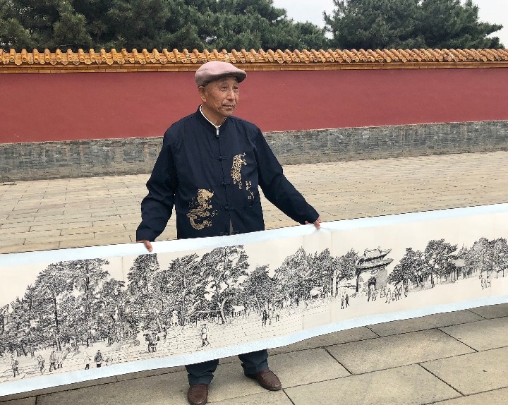 20年走遍16省:八旬老人用钢笔描绘中国美景