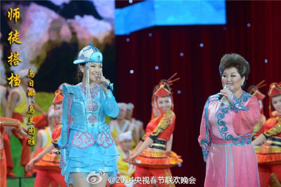 内蒙古卫视《马兰花开》乌兰图雅,阿比亚斯师徒专场录制