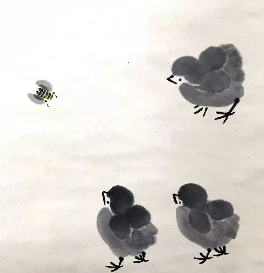 水墨小鸡的画法步骤图片
