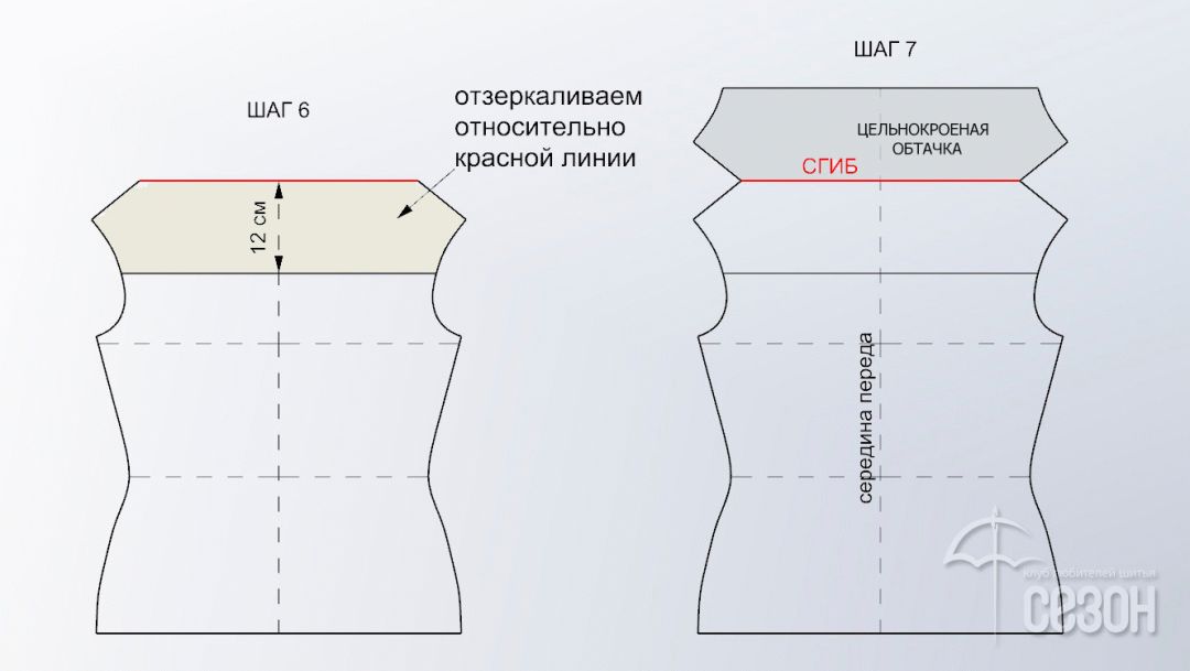 服装纸样 | 荡领上衣的纸样变化参考