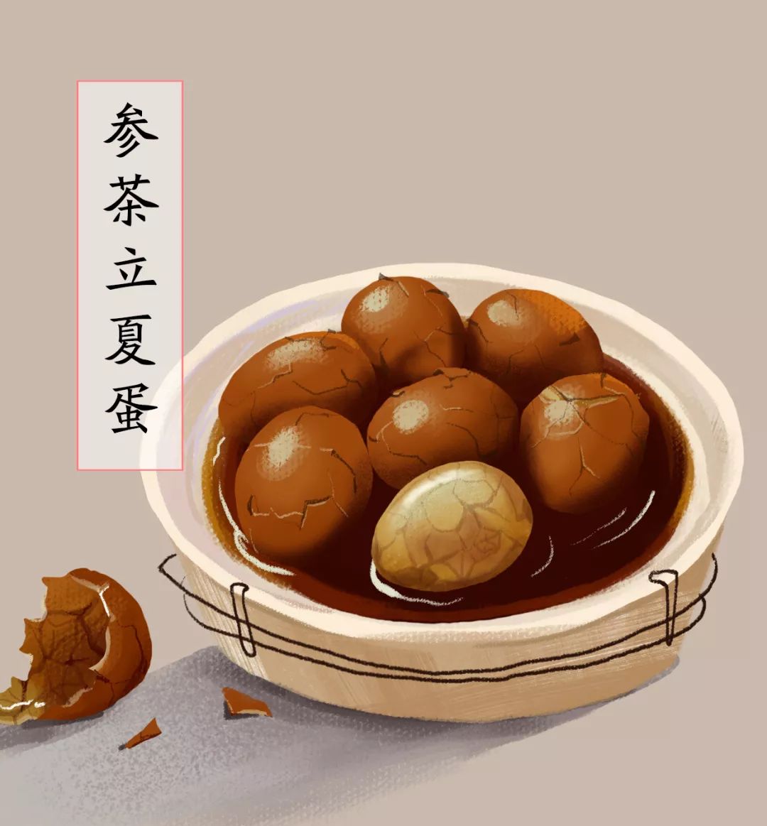 参茶立夏蛋传统习俗中有立夏吃煮鸡蛋或咸鸭蛋的说法,认为立夏吃鸡蛋