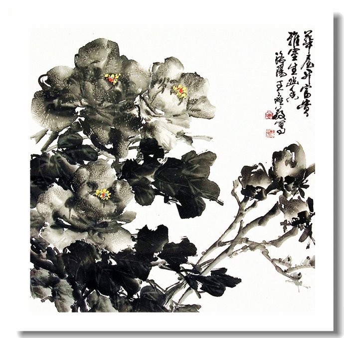 仪态万方 -- 中国画家王应敬小写意牡丹画作品赏析