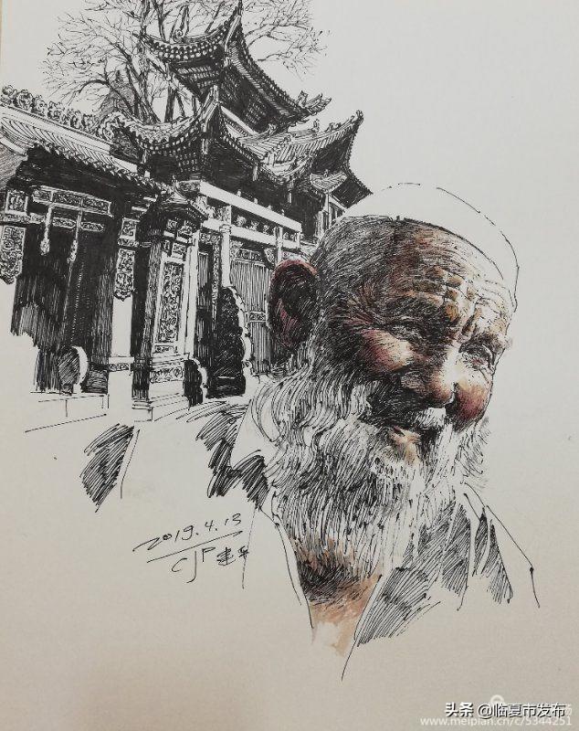 钢笔画艺术家笔下的八坊十三巷