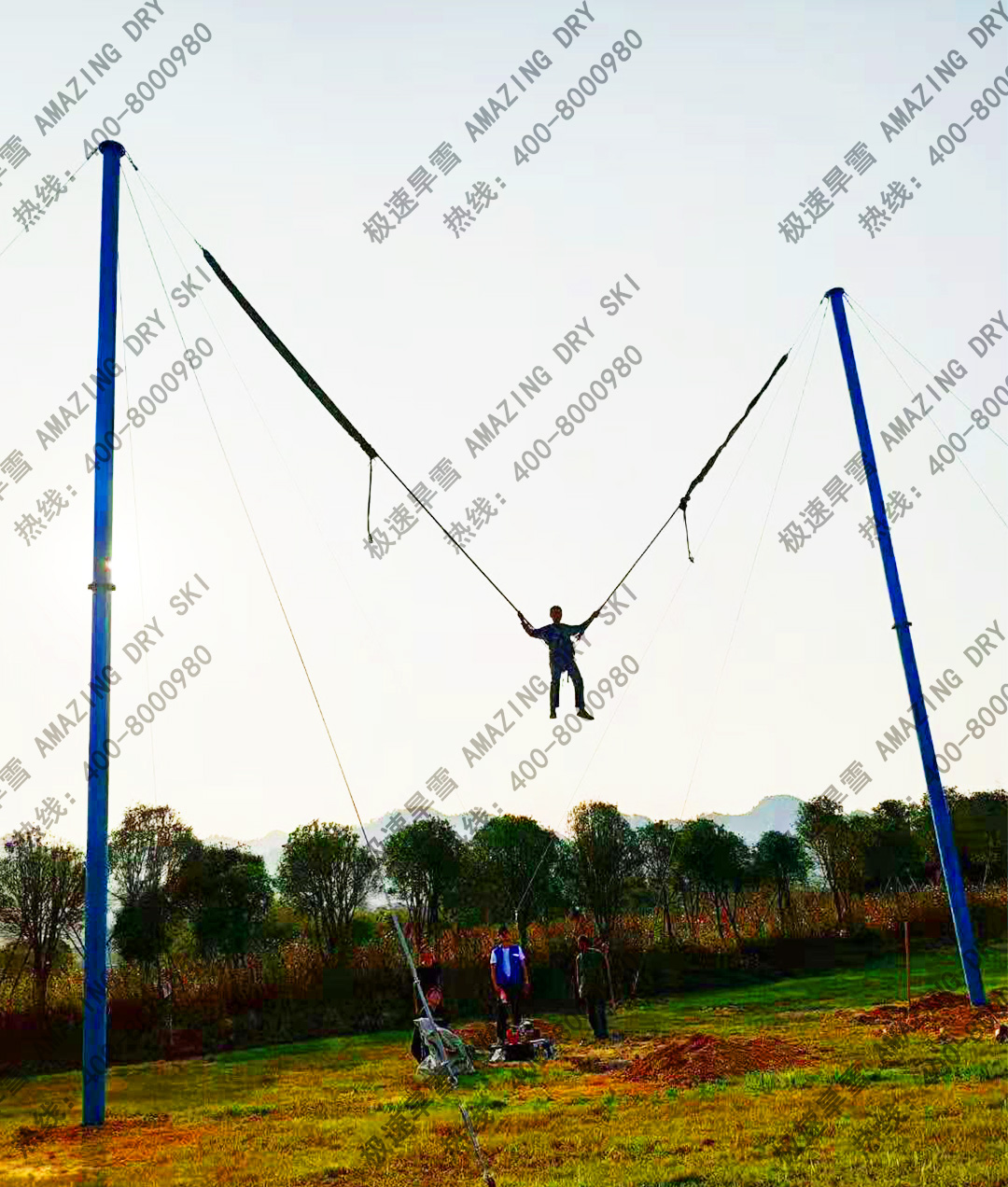 五一景区人满为患新型游乐人体弹弓崭露头角