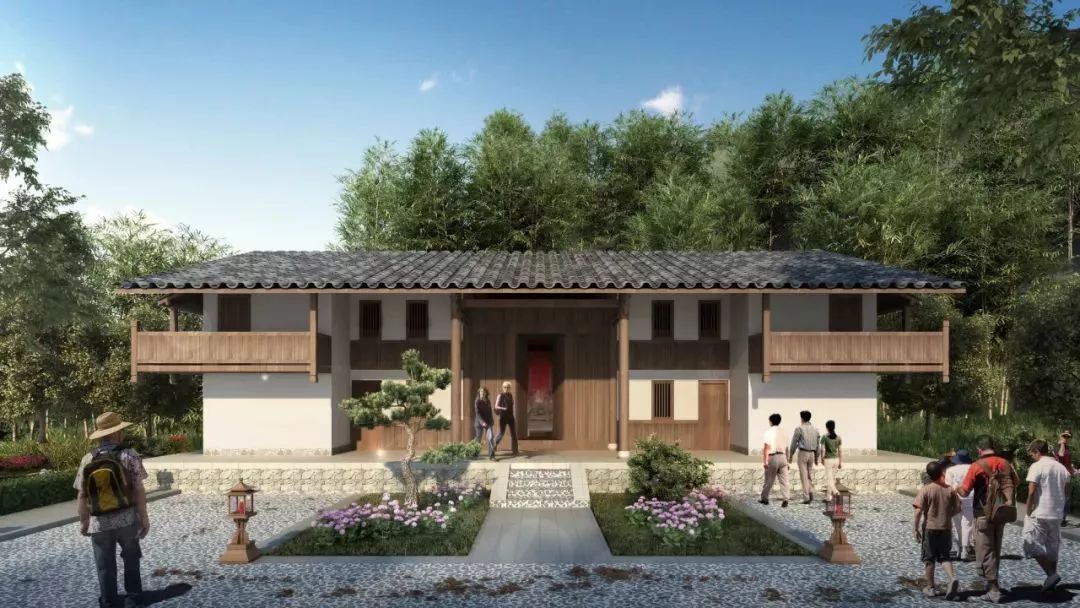 力钧祖屋效果图去年3月,福州仁量生物制品有限公司在樟洋村流转56亩