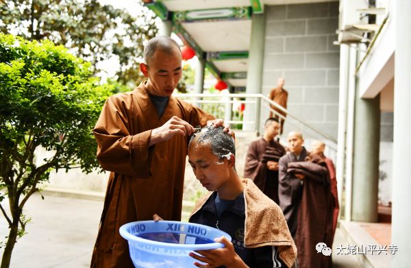 佛教剃度图片