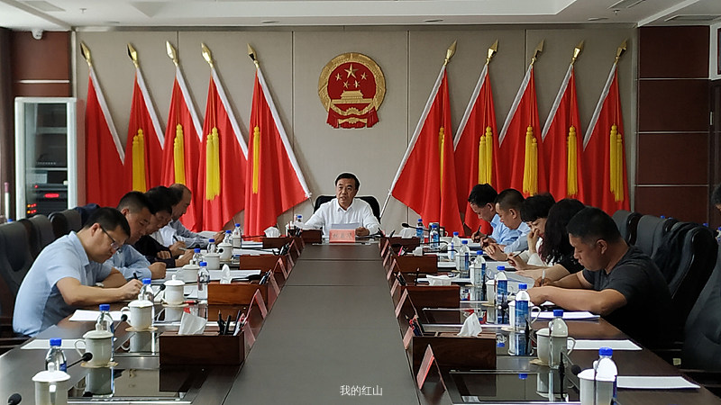 8日,红山区政府党组书记,区长林晶华主持召开区政府2019年第5次党组