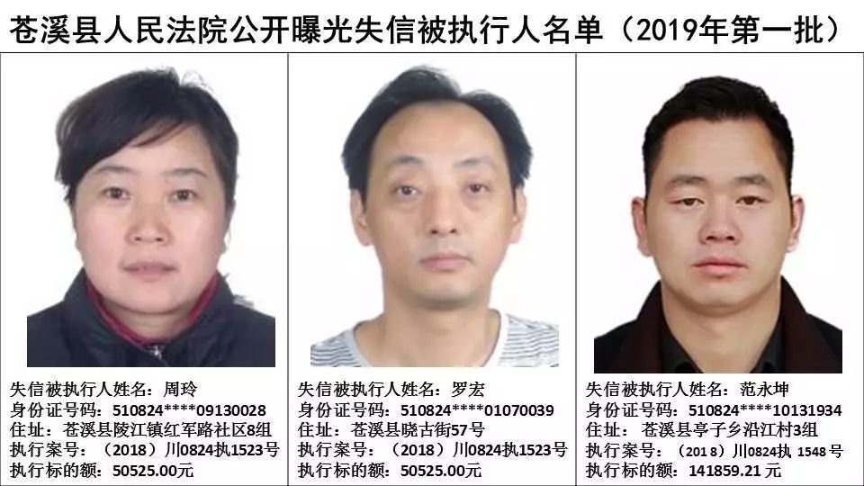 广元最新一批老赖名单曝光