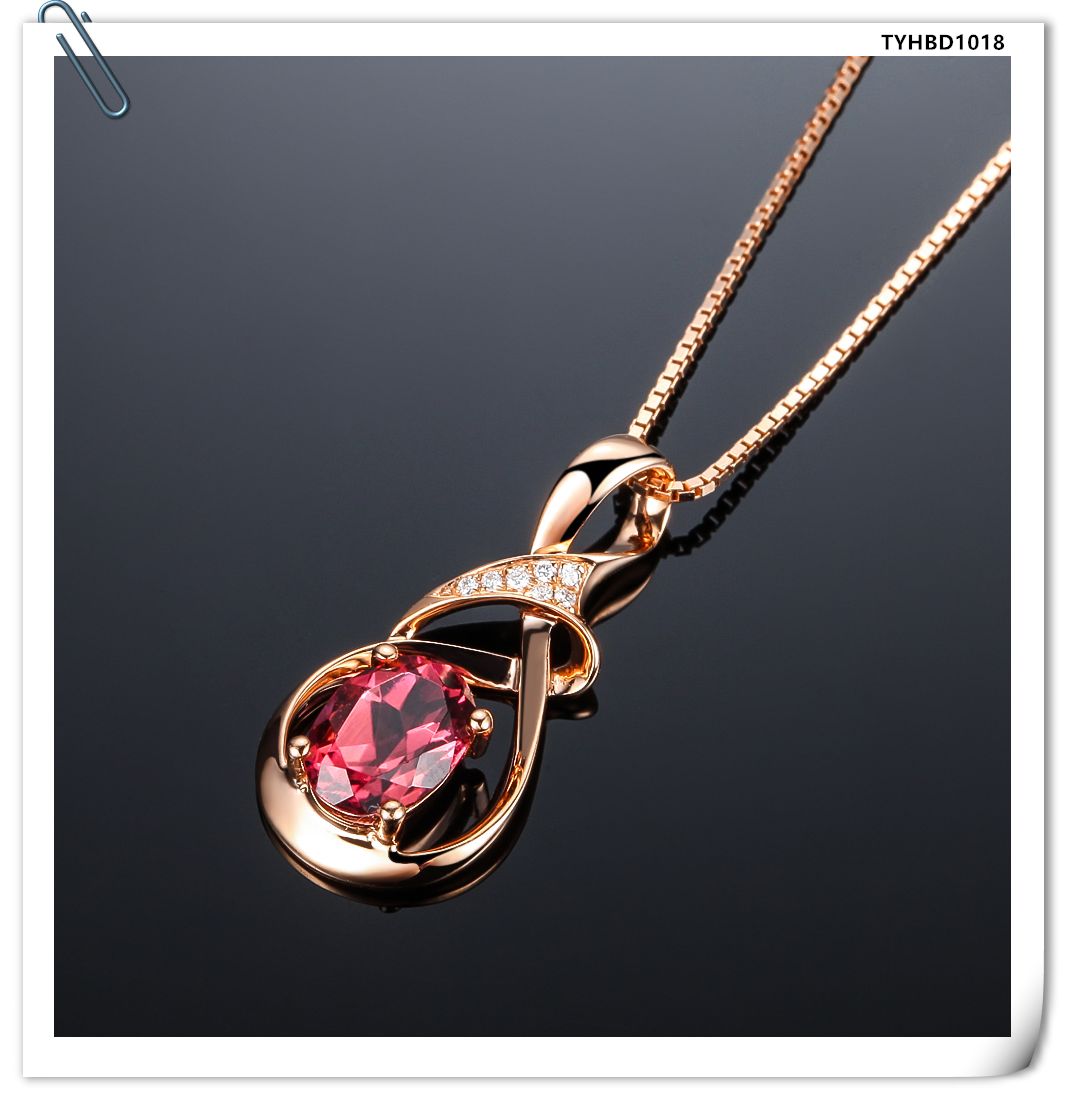 椭圆形红碧玺吊坠款图集