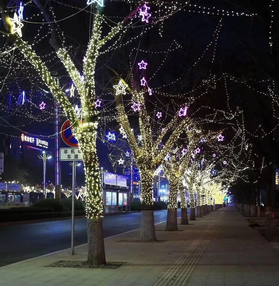 聊城东昌路夜景图片