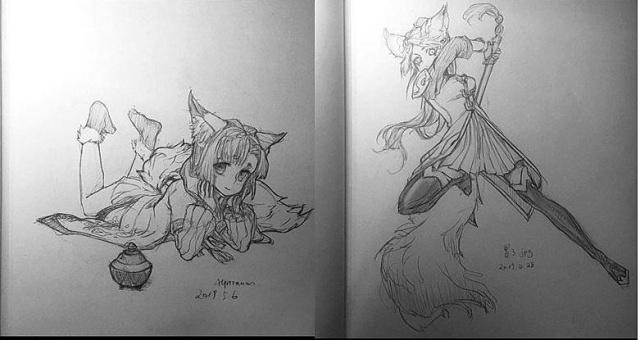 一起来捉妖小学生手绘青丘六子娇娜人气最高黄九郎被抛弃