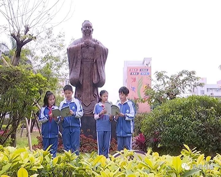 钟敏毓秀崇实风劲好扬帆大沥嘉福学校经典浸润心灵特色彰显校园
