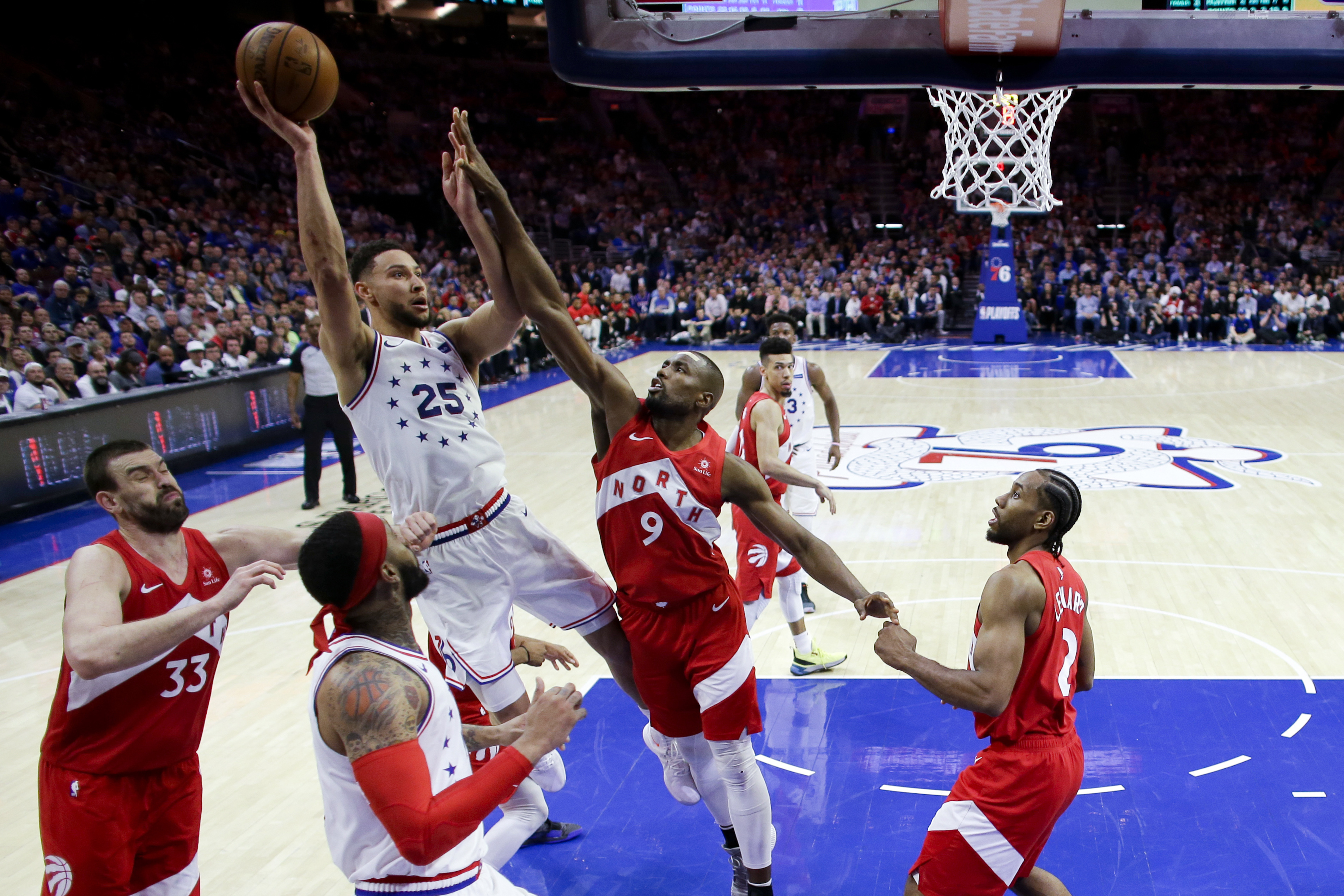 篮球nba季后赛76人胜猛龙