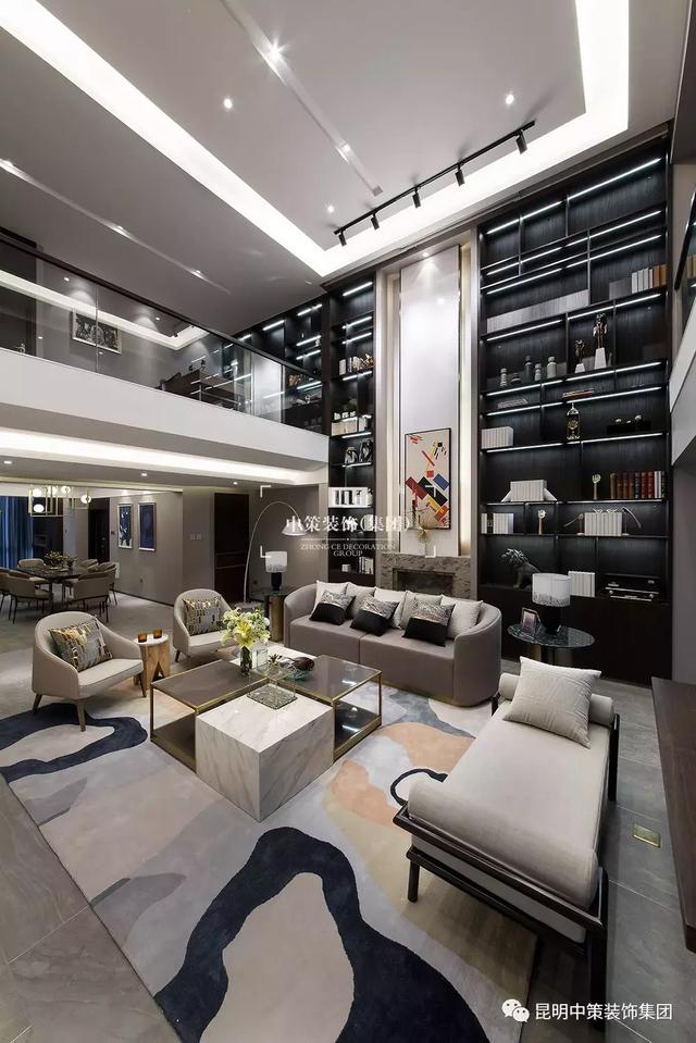 跃层装出别墅效果,中空客厅的设计绝了!