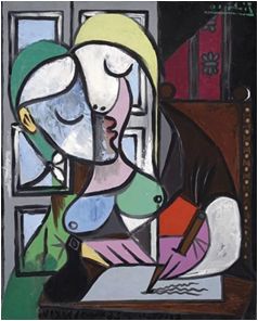 毕加索《写信的女人》