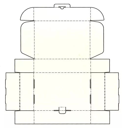 式包装盒结构展开图三角形盘式包装盒结构展开图单纸盒包装盒的结构