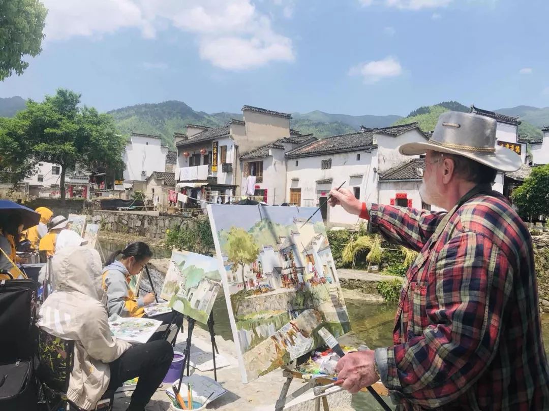 2019宏村寫生特輯day4青山白牆黛瓦小橋流水人家