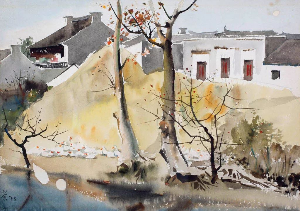 吴冠中 | 东西画种兼容,水彩起了沟通作用