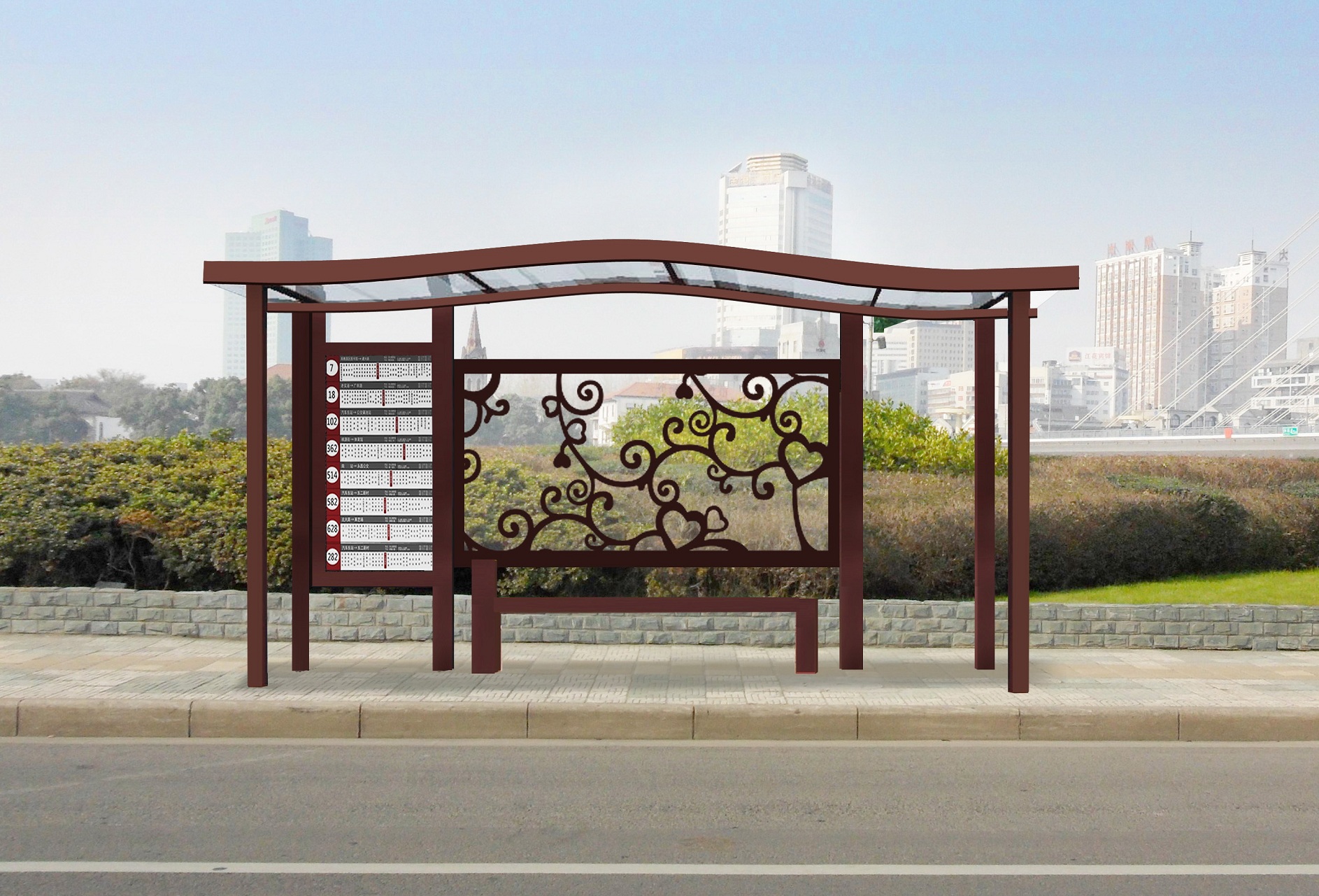 大爱一通乡村候车亭