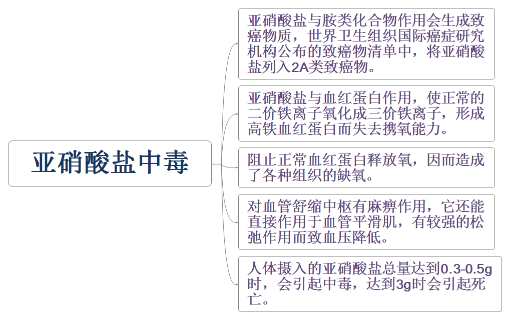 亚硝酸盐中毒机制图片